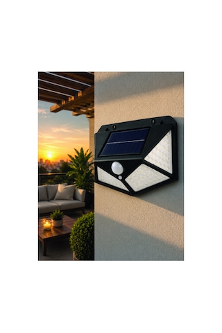 Sensörlü Solar Bahçe Lambası Geniş Açılı Led Aydınlatmalı Balkon Garaj Ve Bahçe Işığı Çok Renkli Çok Renkli