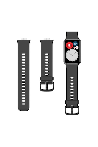 Ekılıf - Huawei Watch Fit Uyumlu - Kordon Silikon Kordon Krd-43 - Mavi