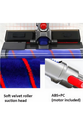 Xindoker  V7 V8 V10 V11 V15 V10 Slim V12 Slim Uyumlu Çift Amaçlı Yumuşak Fırça Başlığı - Zemin Ve Halı Temizliği  V7 V8 V10 V11 Uyumlu