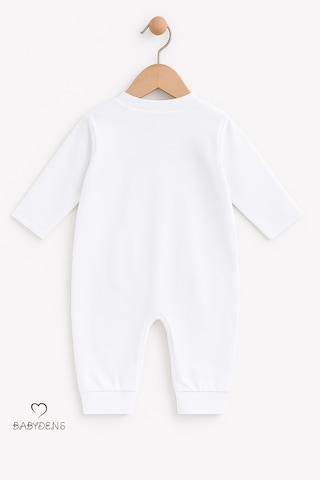 Babyden's Mini Boss Papyonlu Erkek Bebek Tulum Düğmeli Tasarım, Uzun Kollu Yenidoğan Tulumu Sarı