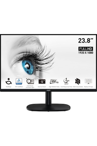 Msı 23.8" Pro Mp245v 1920x1080 Fhd Flat Va 100hz 1ms Adaptıve-sync Monıtor