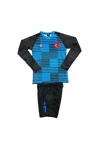 Sportech Sünger Destekli Kaleci Forma Takımı, Mavi-Siyah K0144 Mavi - Siyah