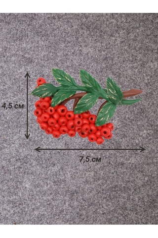 Clayfairy Sonbahar Üvez Salkımı Broşu 259734744 Yeşil