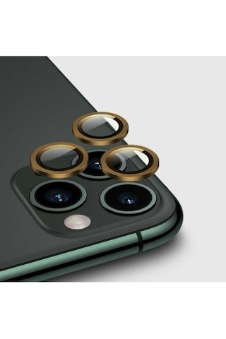 Apple Uyumlu iPhone 12 Pro Zore Cl-01 Kamera Lens Koruyucu Gold