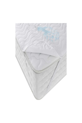 Derbey Kapitoneli Sıvı Geçirmez Alez 220x200 Cm Çift Kişilik Köşe Lastikli Beyaz