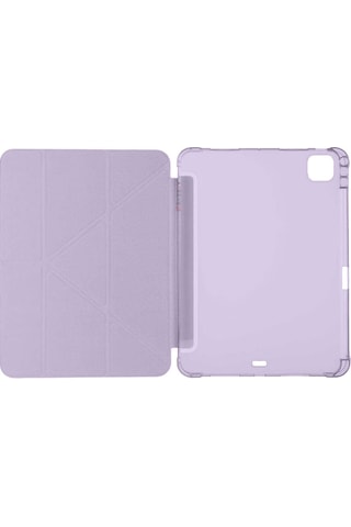 Apple Uyumlu iPad, Pro 11 İnç M5 2025 Kılıf Üçgen Katlanabilir Kalem Şarj Bölmeli Kılıf A2836 A2837 A3006 Kapaklı Kılıf