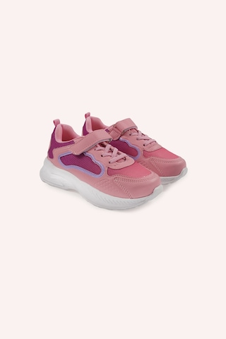 Panço Kız Çocuk Cırt Cırtlı Pembe Spor Ayakkabı 2412GK10004