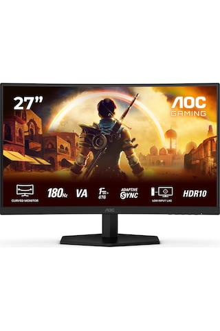 Aoc C27g42e 27" 180hz 0.5ms Hdmı Dp Adaptivesync Hdr10 Fhd Fast Va Gaming Monitör