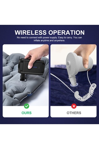 Ximistore9 Siyah Taşınabilir Elektrikli Havalandırıcı, 280l/dk Akış Hızı, 5000mah Pil, 3 Uç, Doldurma/boşaltma, Pil Göstergesi Abs Malzeme