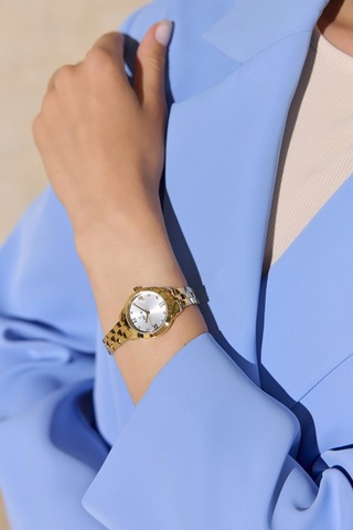 Bej/gold Accg1410 Oyster Kol Saati 28mm Bej/gold Altın