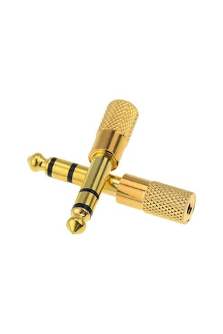 Amfi Giriş Çevirici Stereo Amfi Giriş Çevirici 3.5 Mm Dişi 6.35 Mm Erkek Çevirici Kulaklık Jack Piyano Çevirici