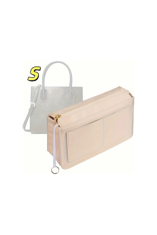 Fochsia Kakıç Renkli Yıkanabilir Çanta 3 Stil Seçenekli Çok Cepli Naylon Saklama Çantası Gümüş Eskitme