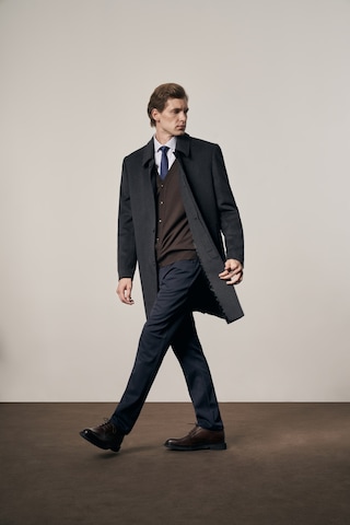 Koyu Antrasit 110 Cm Kaşe Düz Sırt Kapitoneli Astar Comfort Fit Classic Palto 1005255154 Koyu Antrasit