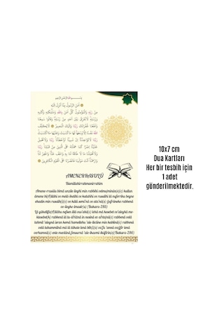 Namaz Tesbihi Vavlı 99'lu Cam İncili Amenerrasulü Dua Kartı İle Renk Hediyelik 10 Adet
