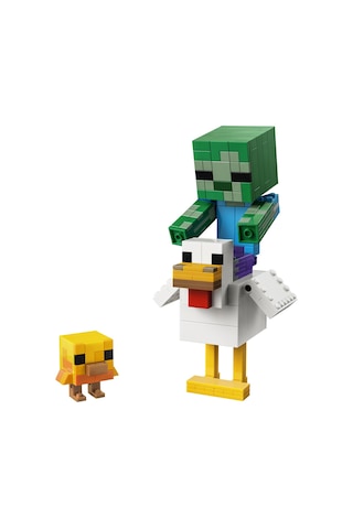 LEGO® Minecraft® Tavuk Jokey 21582 - 9 Yaş ve Üzeri Çocuklar için 3 Figür İçeren Yaratıcı Oyuncak Yapım Seti (344 Parça)