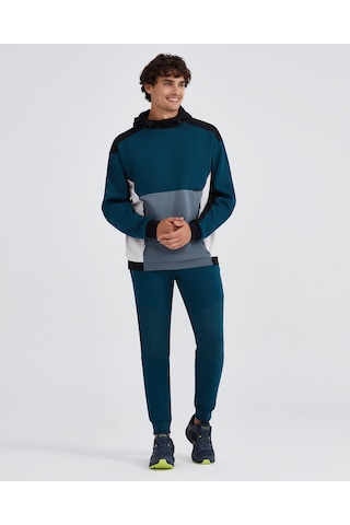 Skechers M 2Xı-Lock Hoodie Sweatshirt Erkek Petrol Sweatshirt S232193-405 Petrol