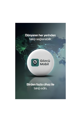 Gözcü Mobil Mini Gm002 Profesyonel Gps Takip Cihazı İos Ve Android Uyumlu Araba, Motor, Valiz, Evcil Hayvan Mıknatıslı Takip Cihazı Beyaz