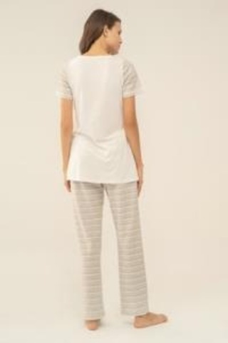 Feyza 4115 Gri Hamile Lohusa Pijama Takım