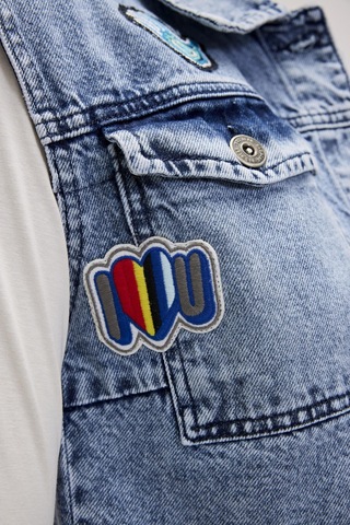 Joanne Blue Kadın Denim Yelek Mavi