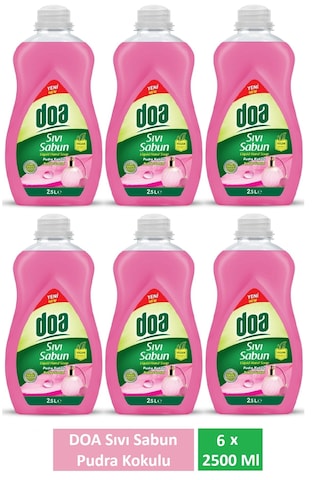 Doa Sıvı Sabun Pudra Kokulu 2.5 Lt X 6 Adet