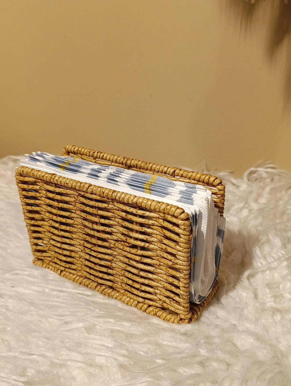 Hasır Rattan Kare Peçetelik Diğer