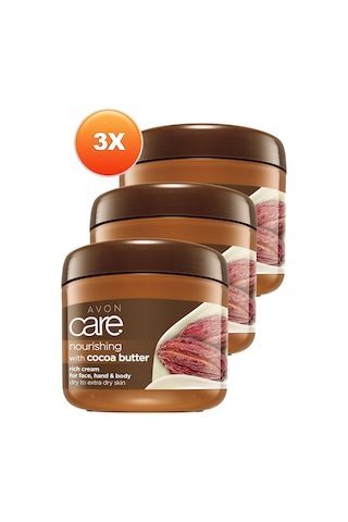 Avon Care Kakao Yağı Yüz El ve Vücut Kremi 3 x 400 G