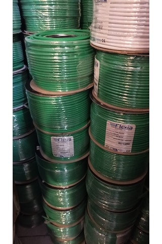 Rg6 U6 Uydu Anten Kablosu 100 Metre Yeşil Renk