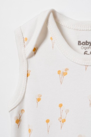 Babycosy Organic Wear Bebek 2li Askılı Zıbın Body %100 Organik Pamuk - Bebek Ve Yenidoğan Serisi - Csy3050 Ekru