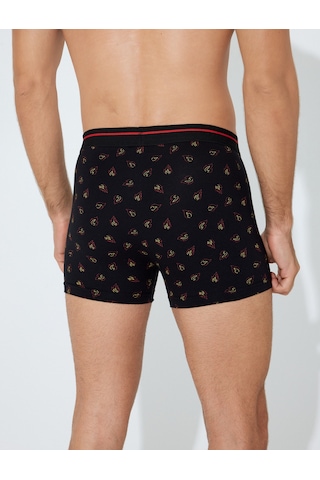 Koton 3'Lü Boxer Seti Minimal Baskılı Beli Lastikli Çok Renkli Bordo Desenli 5Wlm90010Mk Bordo