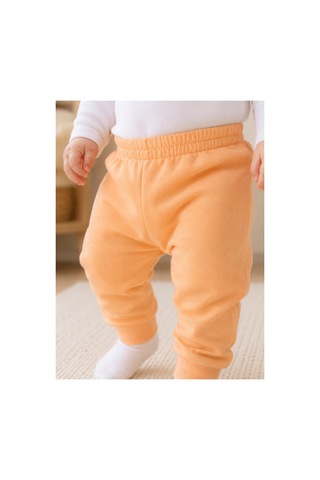 H&c Coolboy H&c %100 Pamuk Penye Bebek Tek Alt Pantalon 0-36 Ay Turuncu