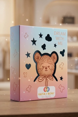 Katia&bony Çocuk Teddy Desenli Kutulu Pijama Takımı Ekru