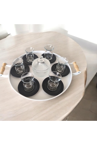 Çay Tabağı-bardak Altlığı-metal Siyah Çay Tabağı-paslanmaz K Siyah