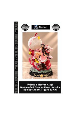 Premium Hayran Çizgi Doğumgünü Demon Slayer Nezuko Kamado Anime Figürü 31 Cm