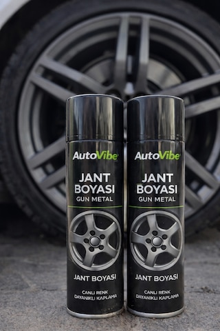 Özel Üretim Gun Metal Jant Yenileme Seti 3aşamalı Astar+2jantboyası+vernik+keçe Profesyonel Boya Kit