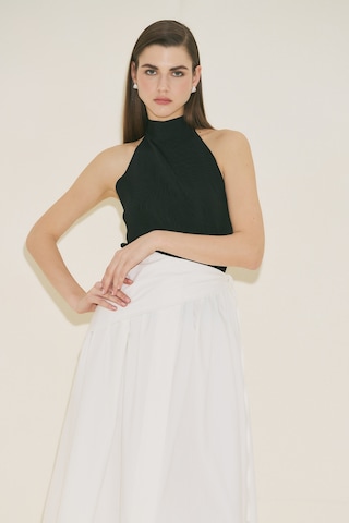 Manuka Önü Düğmeli Poplin Etek Ekru Ss26etk00001-02 Ekru