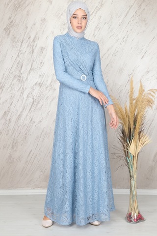 İbrahim Burak Etiler Collection Ahunisa Tanem Abiye Bebe Mavi 6525