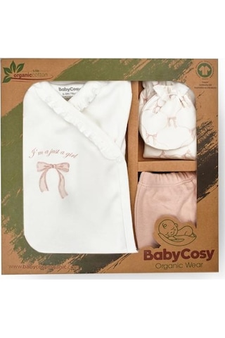 Bebek 5'li Set %100 Organic Pamuk Yenidoğan Serisi - Csy8174 pudra