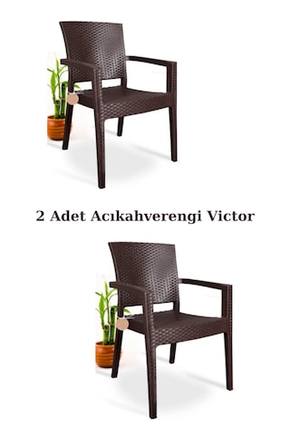 Rattan Sandalye 2 Li Rattan Victor Kollu Sandalye Koltuk