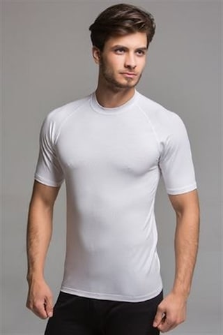 Thermoform Bambu Tişört-beyaz Beyaz