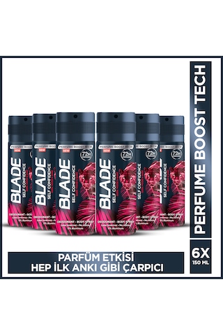 Blade Self Confidence Deodorant 6 x 150 ML