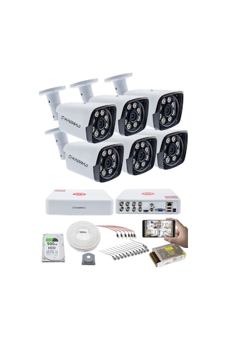 6 Kameralı Güvenlik Kamerası Seti - Kdj-6s-8w-m-v1