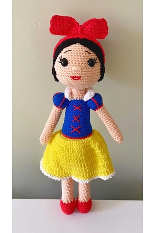 Amigurumi Pamuk Prenses Bebek Kız Çocuk Örgü Oyuncak Bebek