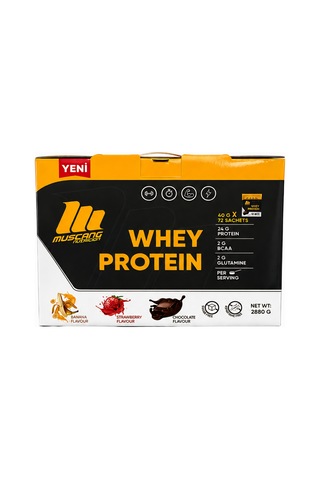 Mustang Nutrition Whey Protein Tozu 72 Saşe 2880 Gr Karışık Aroma + Shaker + Protein Kahve Hediyeli