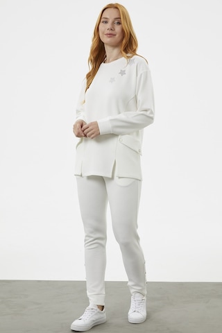Sementa Torba Cep Detaylı Oversize Eşofman Takım - Ekru 001