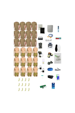 Qulat 12'li Askerlik Seti Bedelli Acemi Temel Asker Malzeme Ekonomik Paket 001