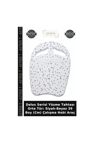 Delux Serisi Yüzme Tahtası Orta Tür: Siyah-beyaz 39 Boy Cm Çalışma Hobi Araç Siyah - Beyaz