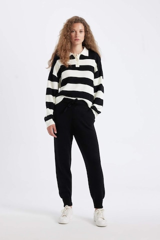 Defacto Jogger Triko Pantolon Cepli Basic Düz Beli Lastik Bağcıklı R1701AZ24WNBK27 Siyah