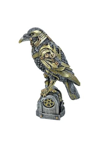 Steampunk Karga Biblo Heykel