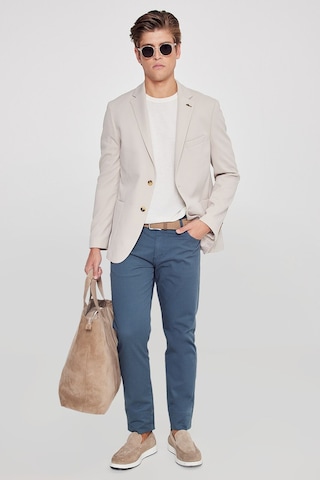 AC&Co / Altınyıldız Classics Erkek Bej Slim Fit Dar Kesim Mono Yaka Casual Ceket