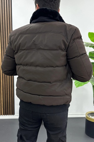 Edwox Erkek Slim Fit Soft Deri Mont Kahverengi Edw440 Kahverengi
